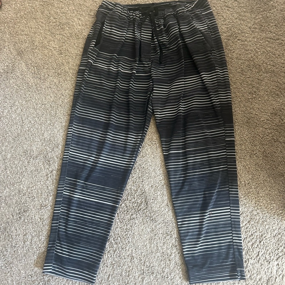 Women’s lululemon Black and Gray Striped Pants